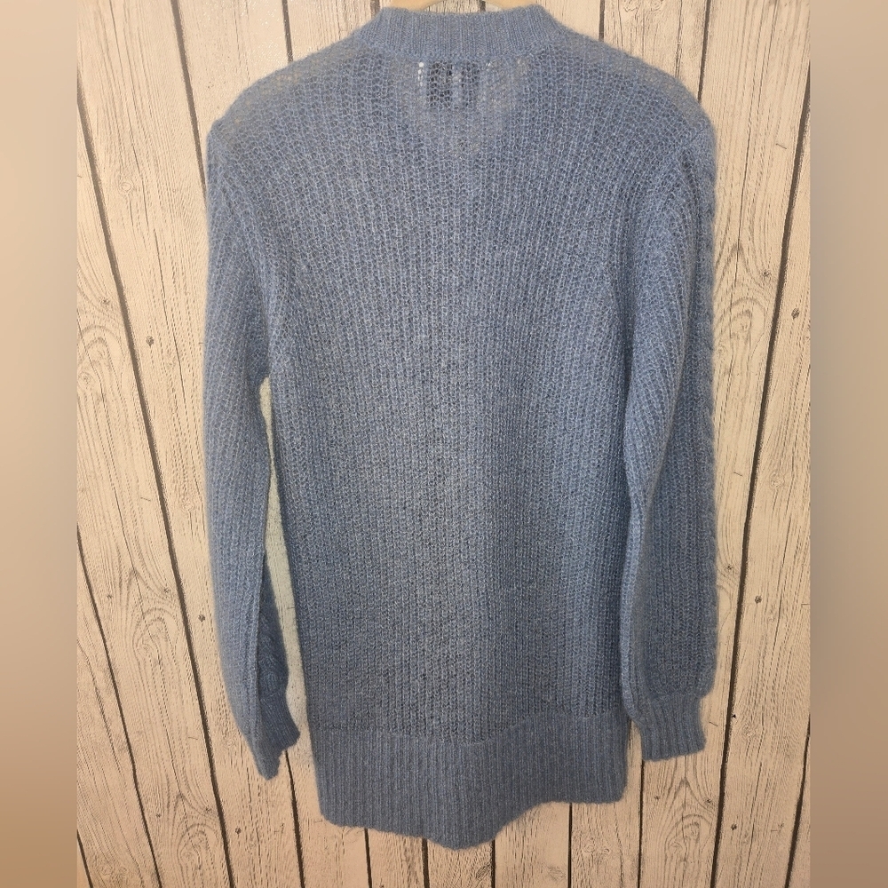 JUST Female Potter Cardigan Blue Cable Knit Button Front Sweater XS Nwot - Picture 2 of 6